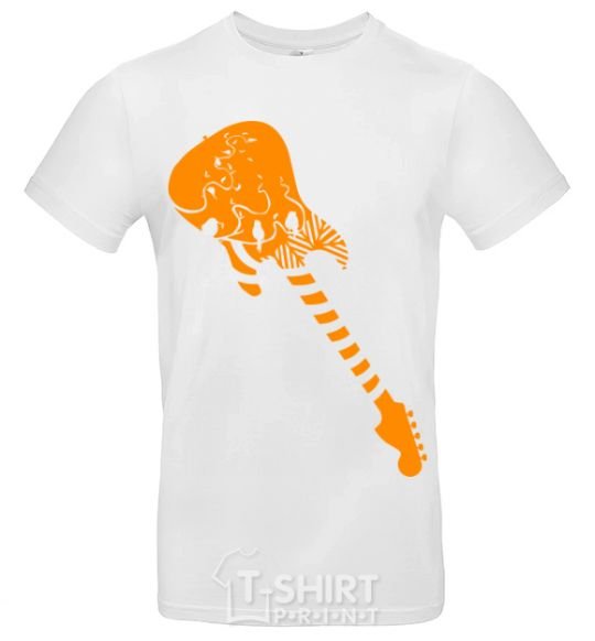 Men's T-Shirt Guitar White фото