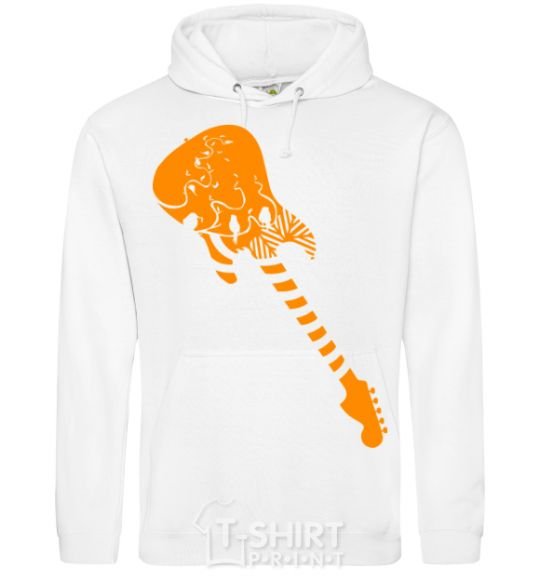 Men`s hoodie Guitar White фото