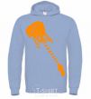 Men`s hoodie Guitar sky-blue фото