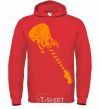 Men`s hoodie Guitar bright-red фото