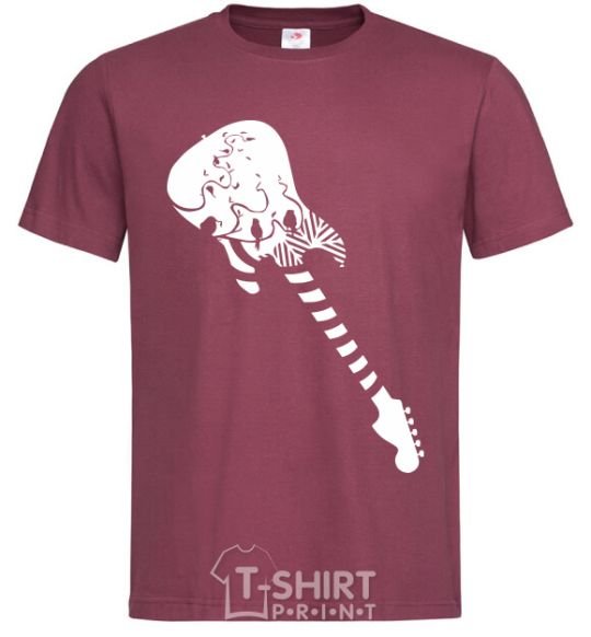 Men's T-Shirt Guitar burgundy фото