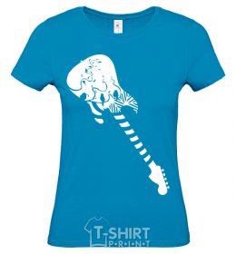 Women's T-shirt Guitar sky-blue фото
