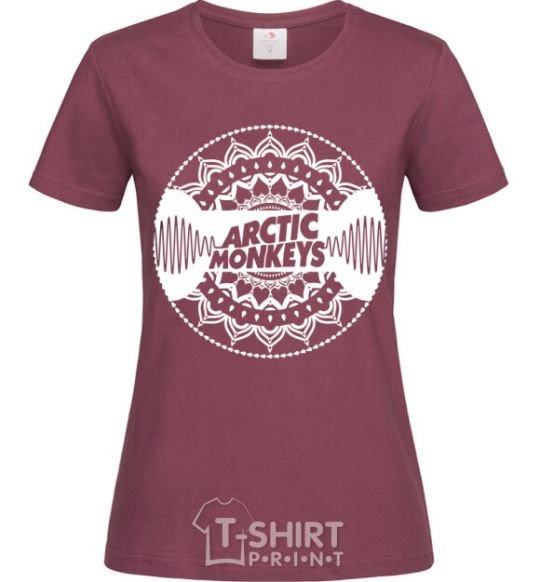 Женская футболка Arctic monkeys Logo Бордовый фото
