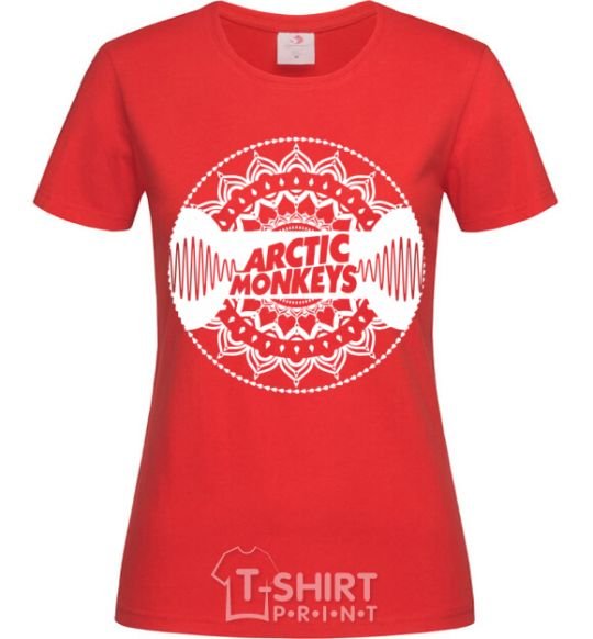 Женская футболка Arctic monkeys Logo Красный фото