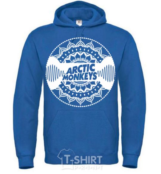 Мужская толстовка (худи) Arctic monkeys Logo Сине-зеленый фото