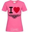 Женская футболка I love bentley Ярко-розовый фото