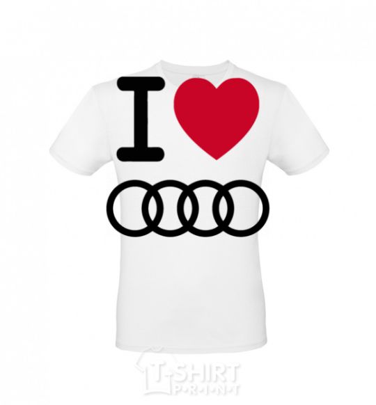 Мужская футболка I love audi Logo Белый фото