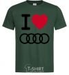 Мужская футболка I love audi Logo Темно-зеленый фото