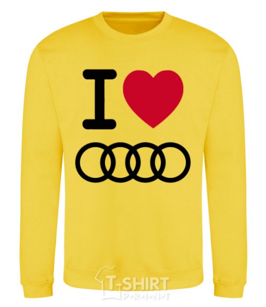 Sweatshirt I love audi Logo yellow фото