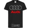 Kids T-shirt Audi logo gray black фото