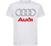 Детская футболка Audi logo gray Белый фото