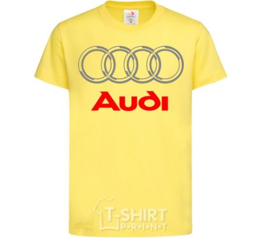 Kids T-shirt Audi logo gray cornsilk фото