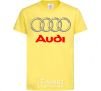 Kids T-shirt Audi logo gray cornsilk фото