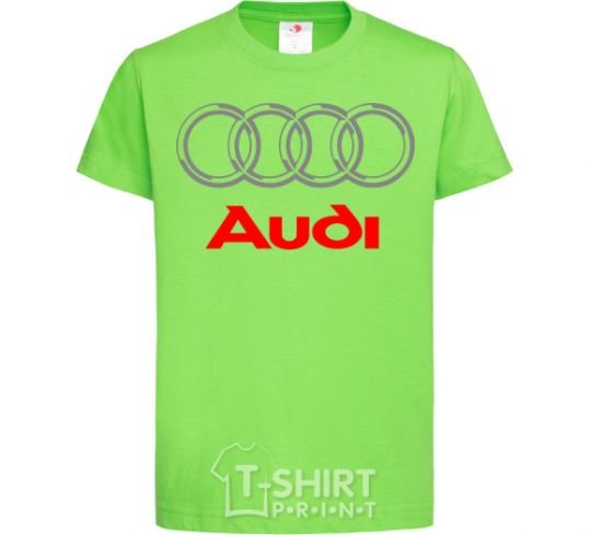 Детская футболка Audi logo gray Лаймовый фото