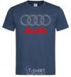 Men's T-Shirt Audi logo gray navy-blue фото