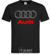 Мужская футболка Audi logo gray Черный фото