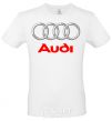 Мужская футболка Audi logo gray Белый фото