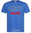 Мужская футболка Audi logo gray Ярко-синий фото
