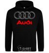 Men`s hoodie Audi logo gray black фото