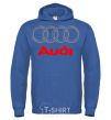 Men`s hoodie Audi logo gray royal фото