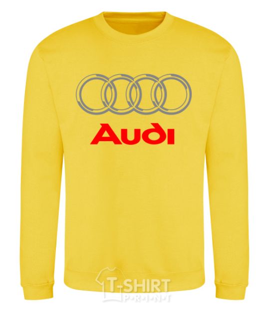 Sweatshirt Audi logo gray yellow фото