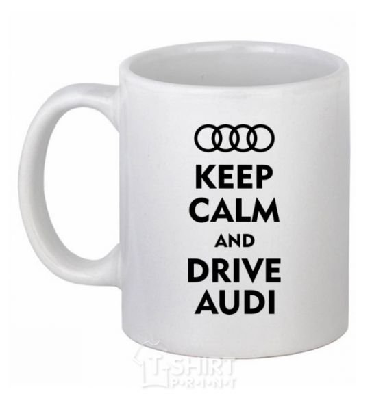 Ceramic mug Drive audi White фото