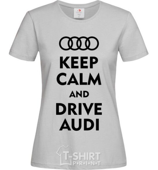 Women's T-shirt Drive audi grey фото