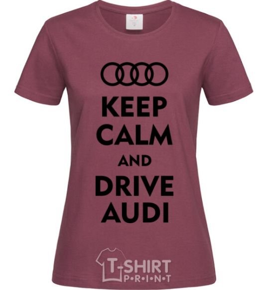 Women's T-shirt Drive audi burgundy фото