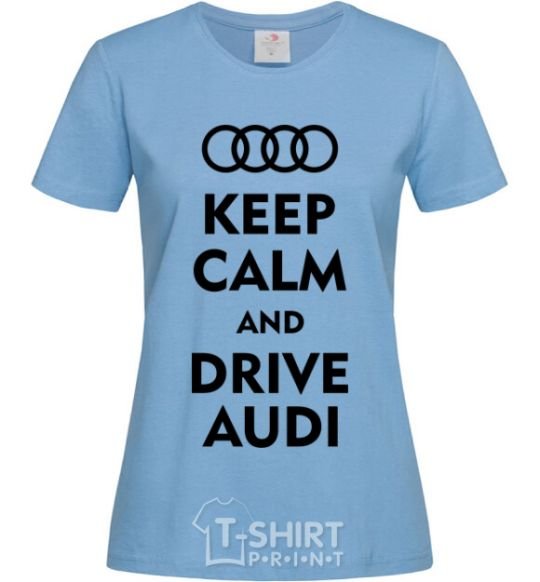 Women's T-shirt Drive audi sky-blue фото