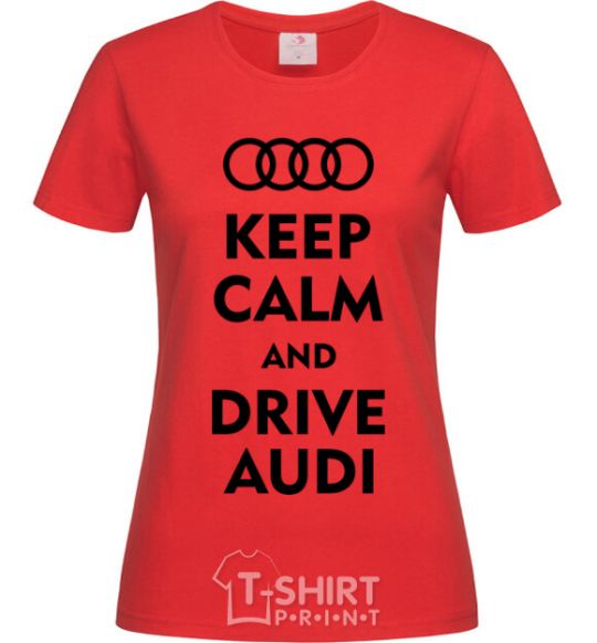 Women's T-shirt Drive audi red фото