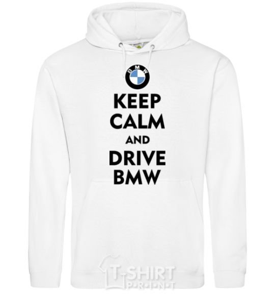 Мужская толстовка (худи) Drive BMW Белый фото