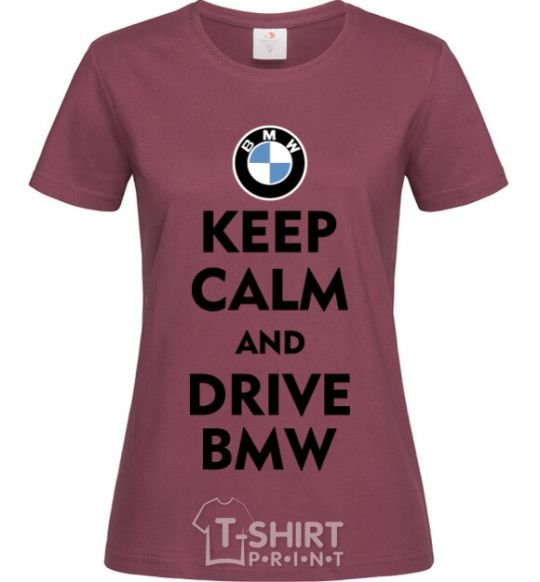 Женская футболка Drive BMW Бордовый фото