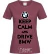 Женская футболка Drive BMW Бордовый фото