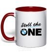 Mug with a colored handle The one red фото