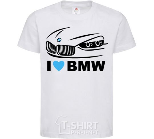 Детская футболка Love bmw Белый фото