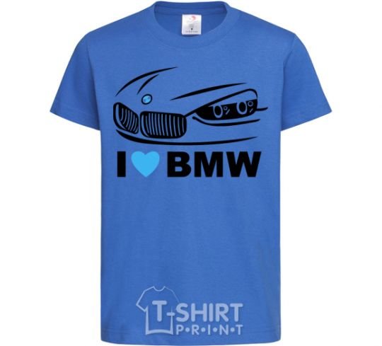 Детская футболка Love bmw Ярко-синий фото
