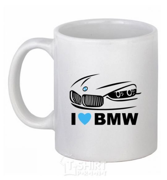 Ceramic mug Love bmw White фото