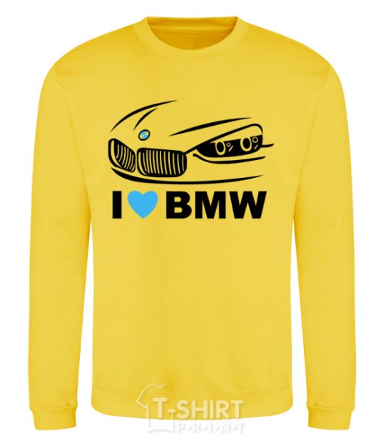 Свитшот Love bmw Солнечно желтый фото