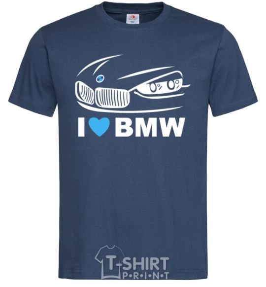Мужская футболка Love bmw Темно-синий фото