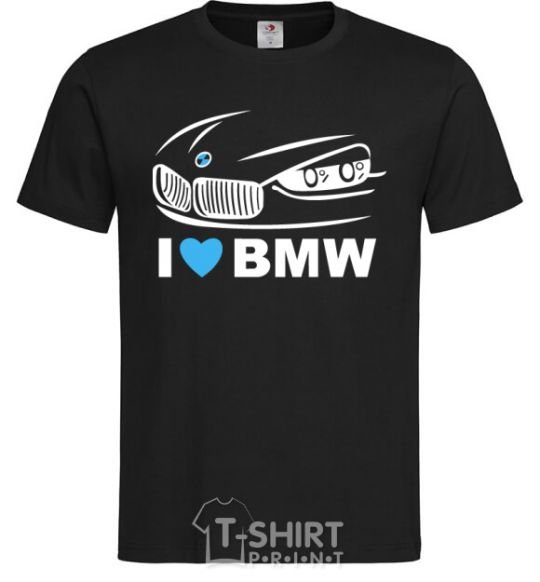 Мужская футболка Love bmw Черный фото