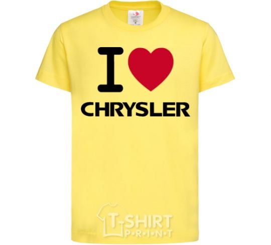 Kids T-shirt I love chrysler cornsilk фото