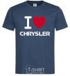 Men's T-Shirt I love chrysler navy-blue фото