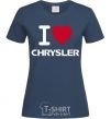 Женская футболка I love chrysler Темно-синий фото