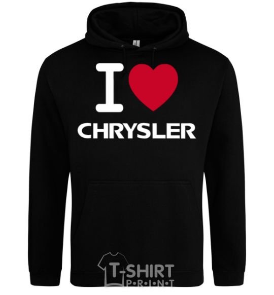 Men`s hoodie I love chrysler black фото