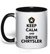 Mug with a colored handle Drive chrysler black фото