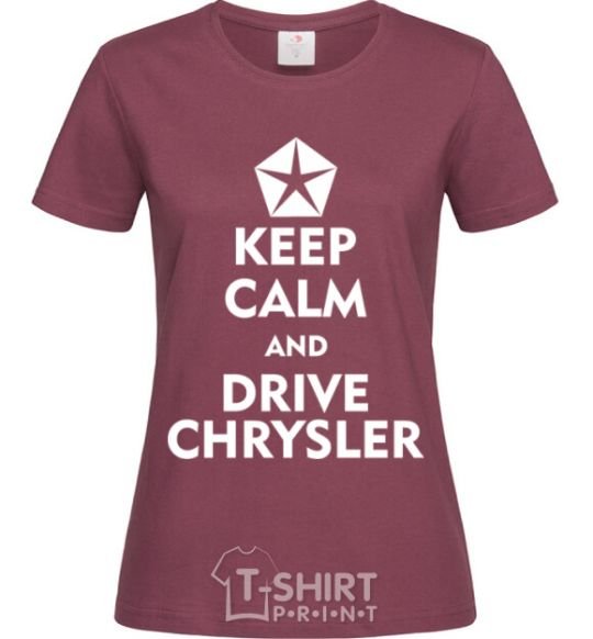 Women's T-shirt Drive chrysler burgundy фото