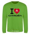 Sweatshirt I love citroen orchid-green фото
