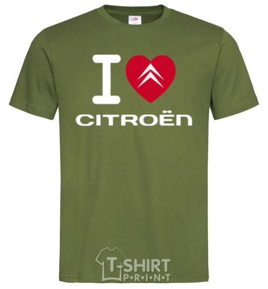 Men's T-Shirt I love citroen millennial-khaki фото