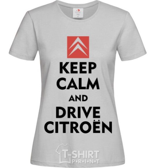 Women's T-shirt Drive citroen grey фото