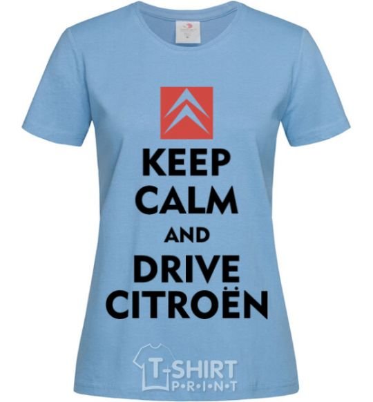 Women's T-shirt Drive citroen sky-blue фото